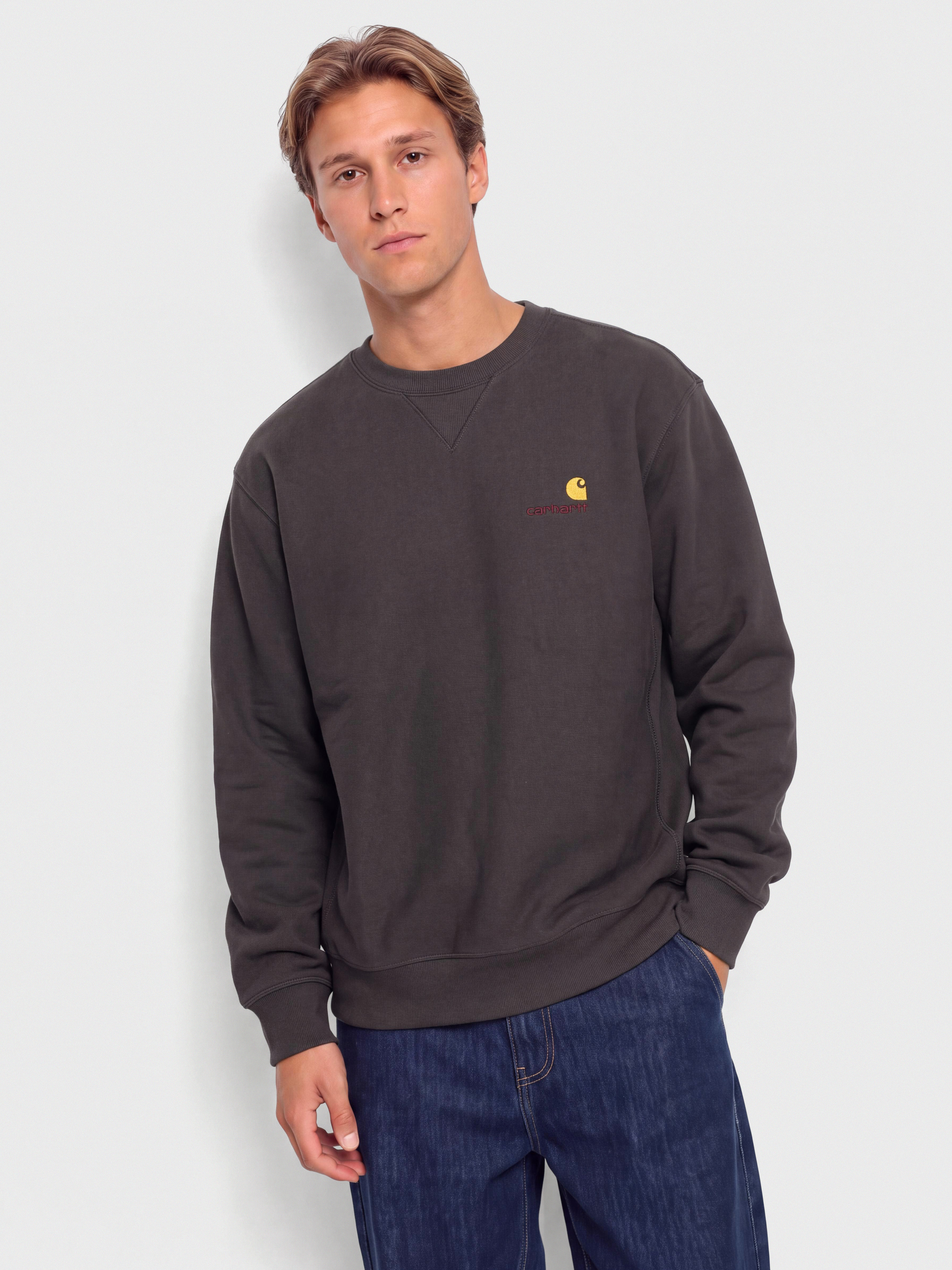 u0421u0432u0456u0442u0448u043eu0442 Carhartt WIP American Script (graphite)