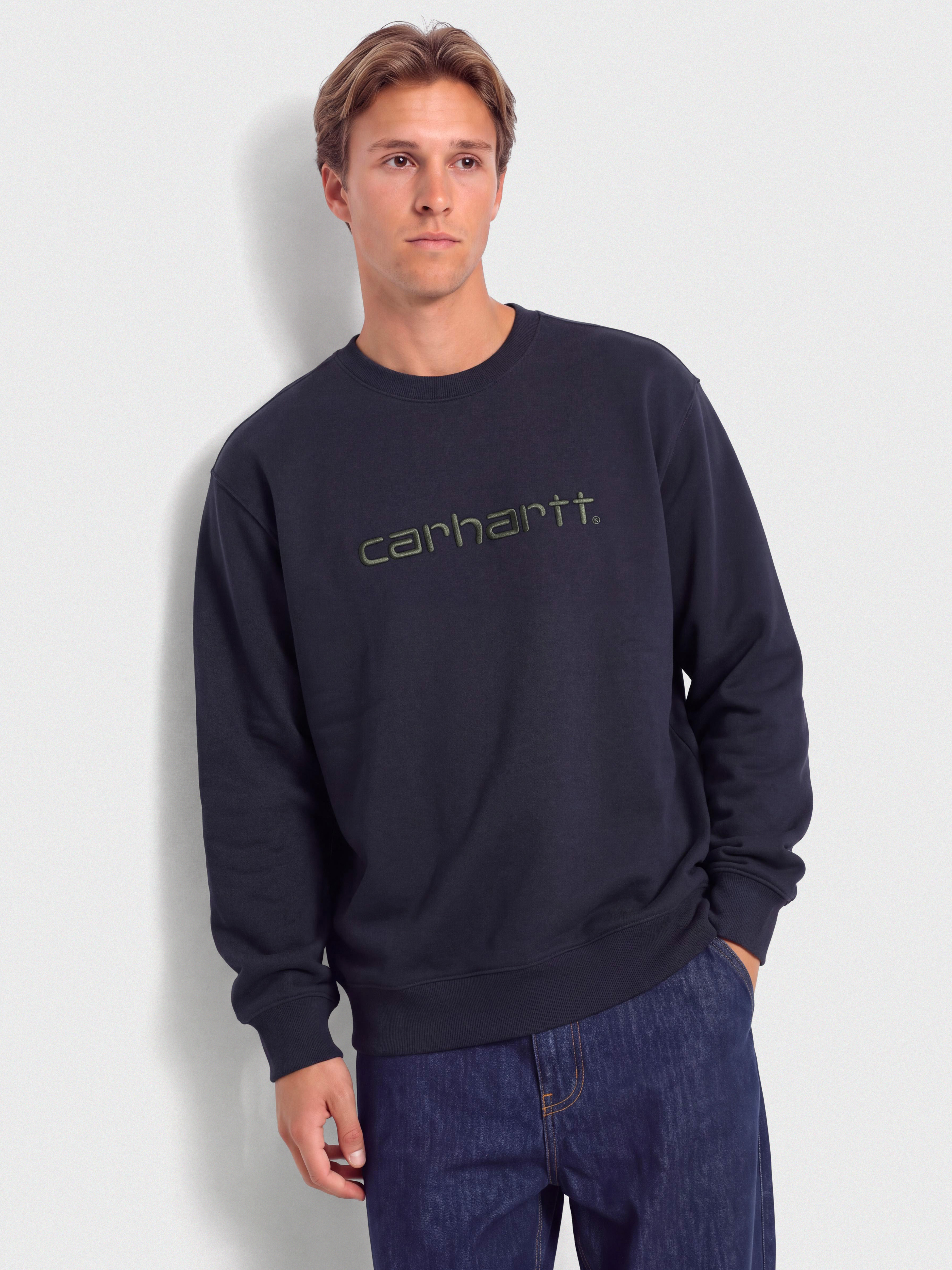 u0421u0432u0456u0442u0448u043eu0442 Carhartt WIP Carhartt (dark navy/dark scarab)