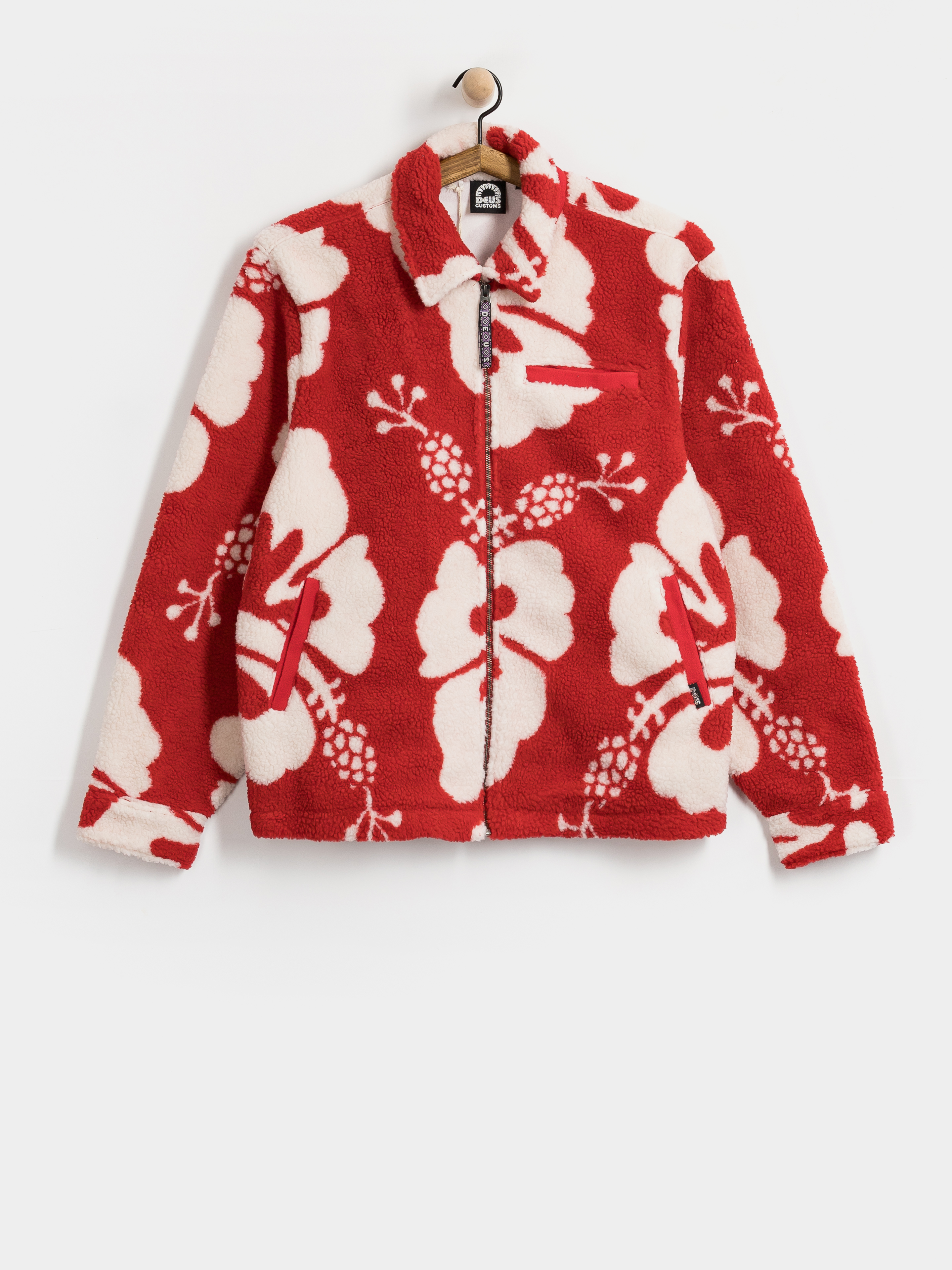 Куртка Deus Ex Machina Oahu Sherpa (cherry red)