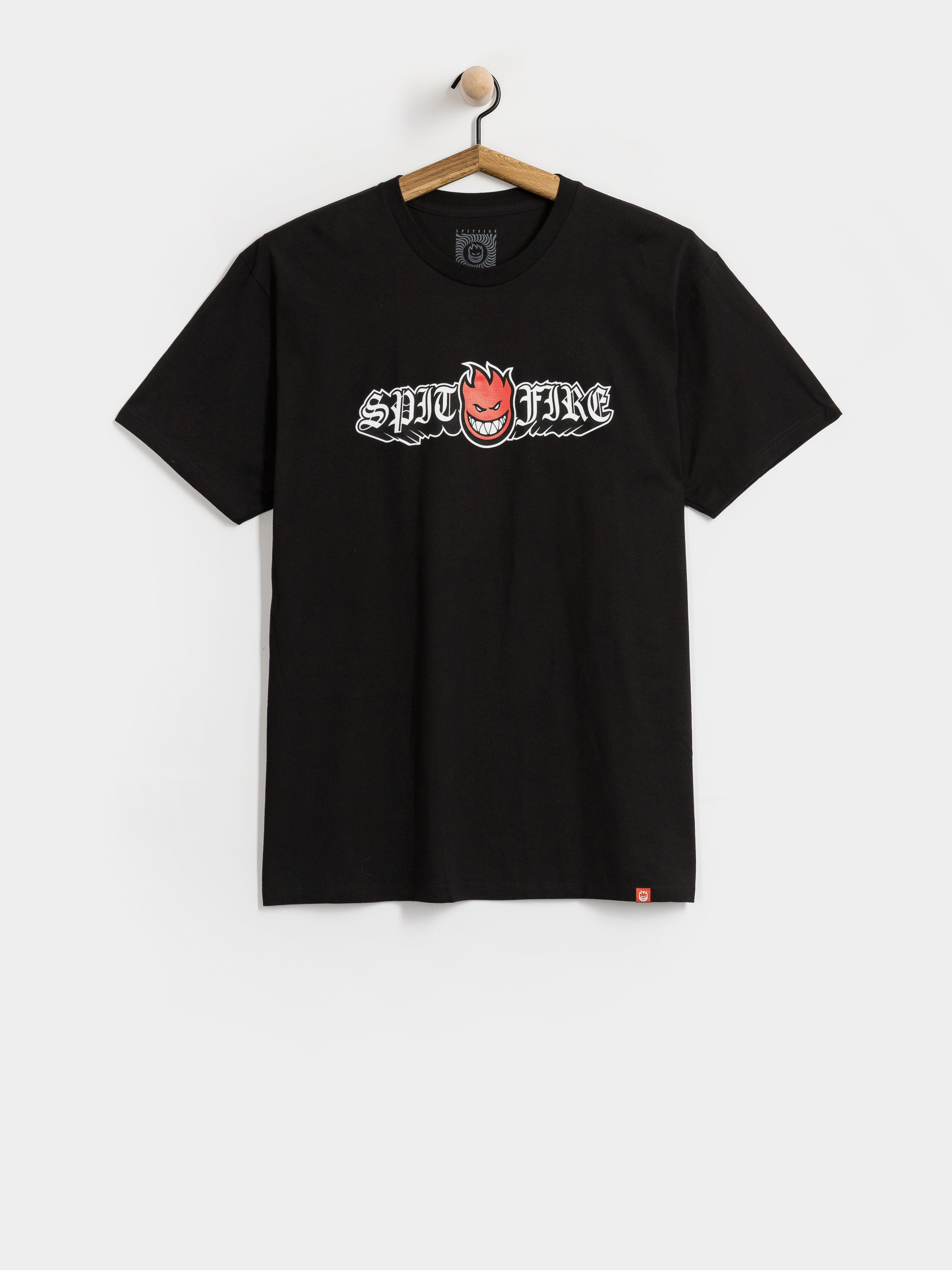 Футболка Spitfire Old E Drop Bighead (black w/red black&white print)