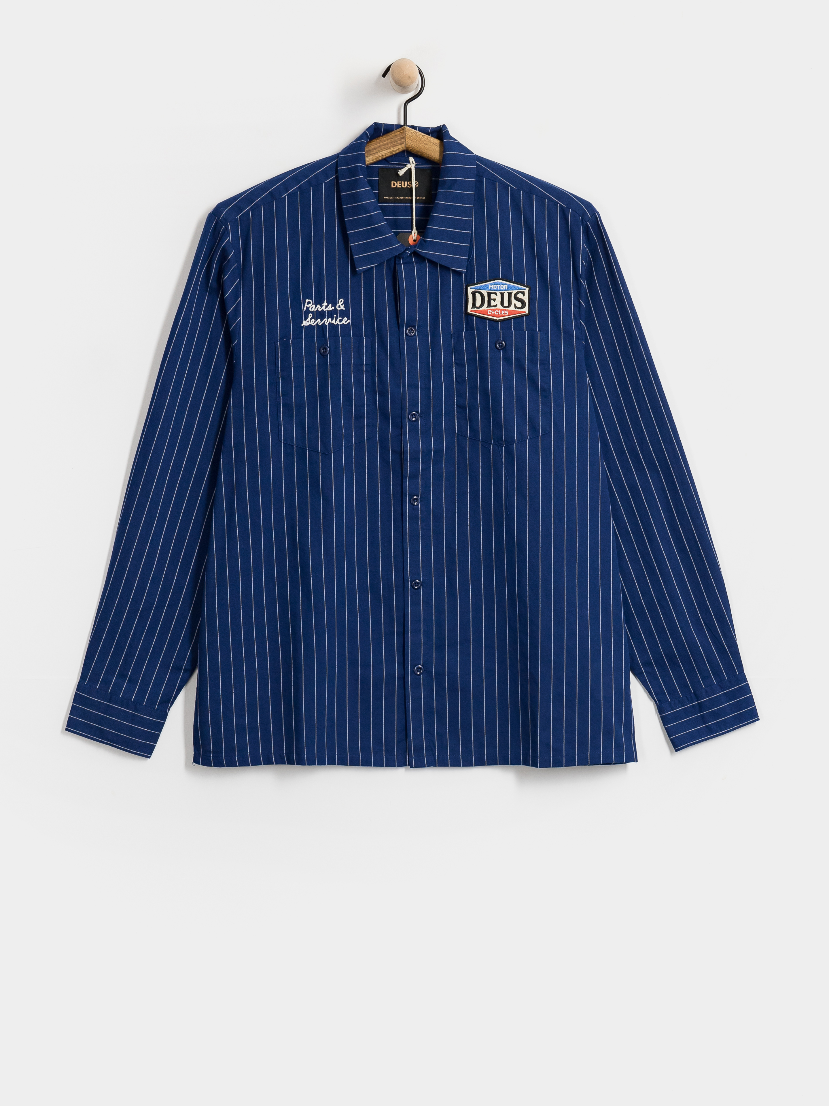 Сорочка Deus Ex Machina Forecourt Stripe (mechanic blue)
