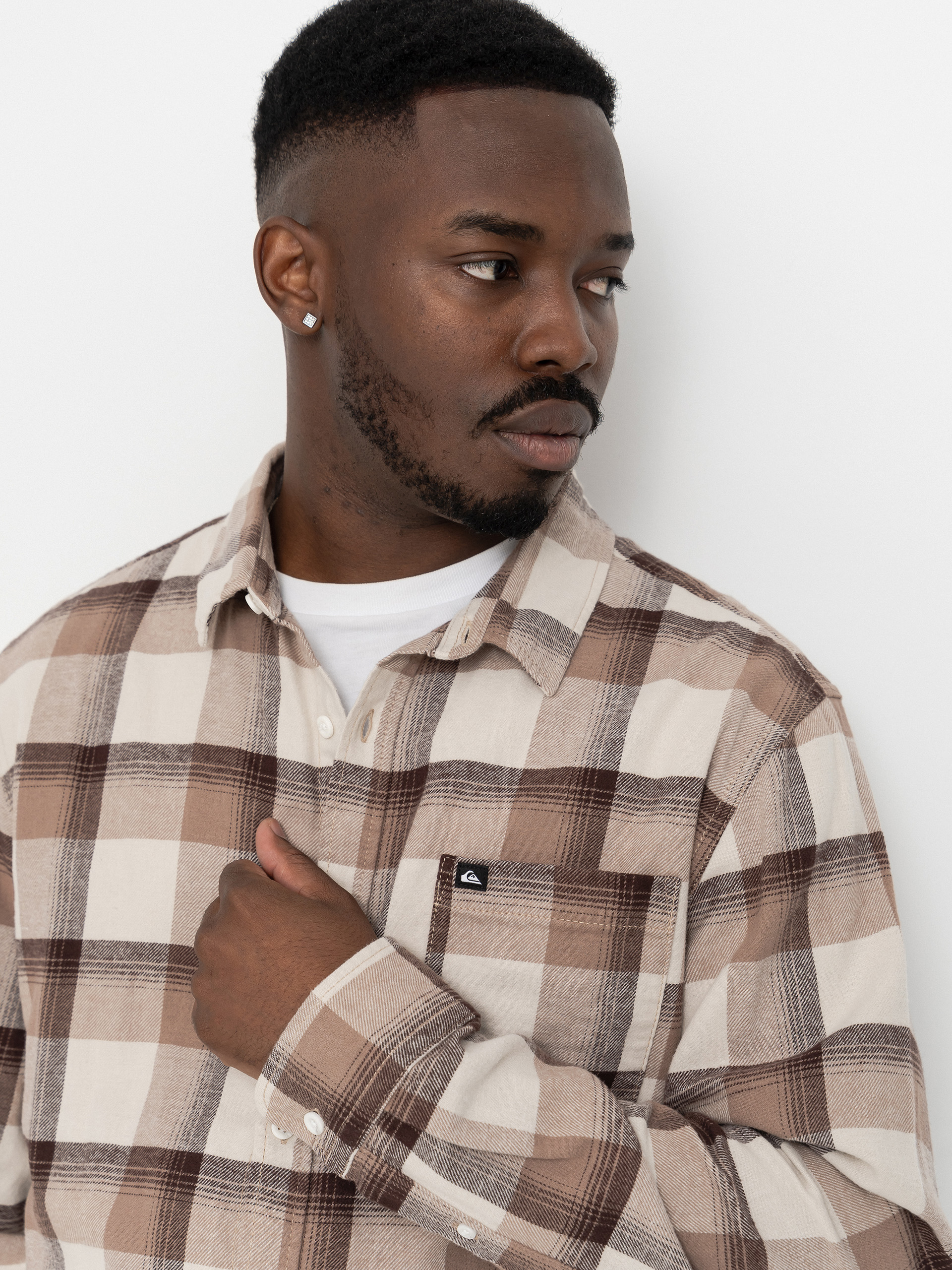 Сорочка Quiksilver Motherfly Plaid (pine bark motherfly)