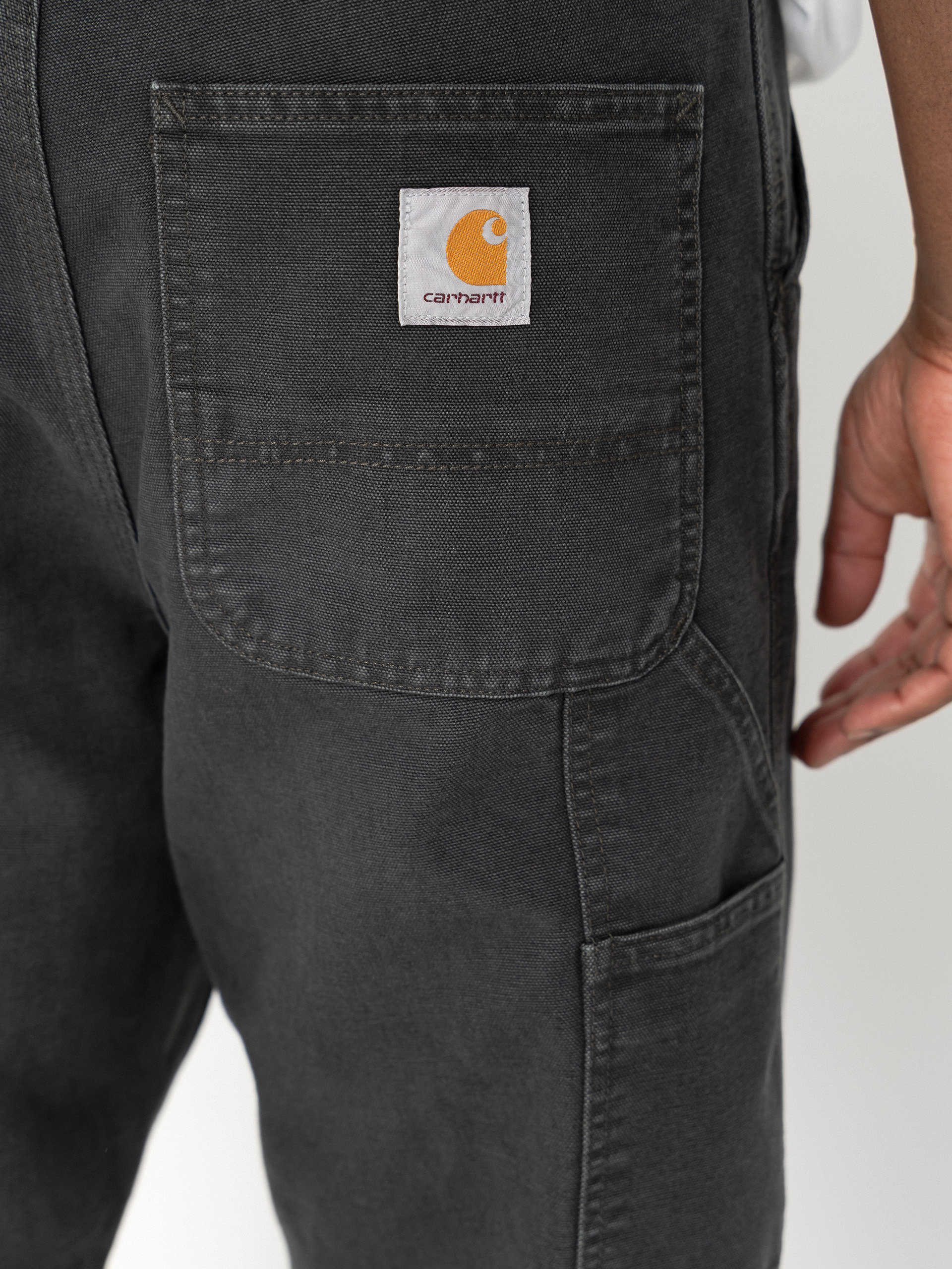 Штани Carhartt WIP Single Knee (raven/stone canvas)