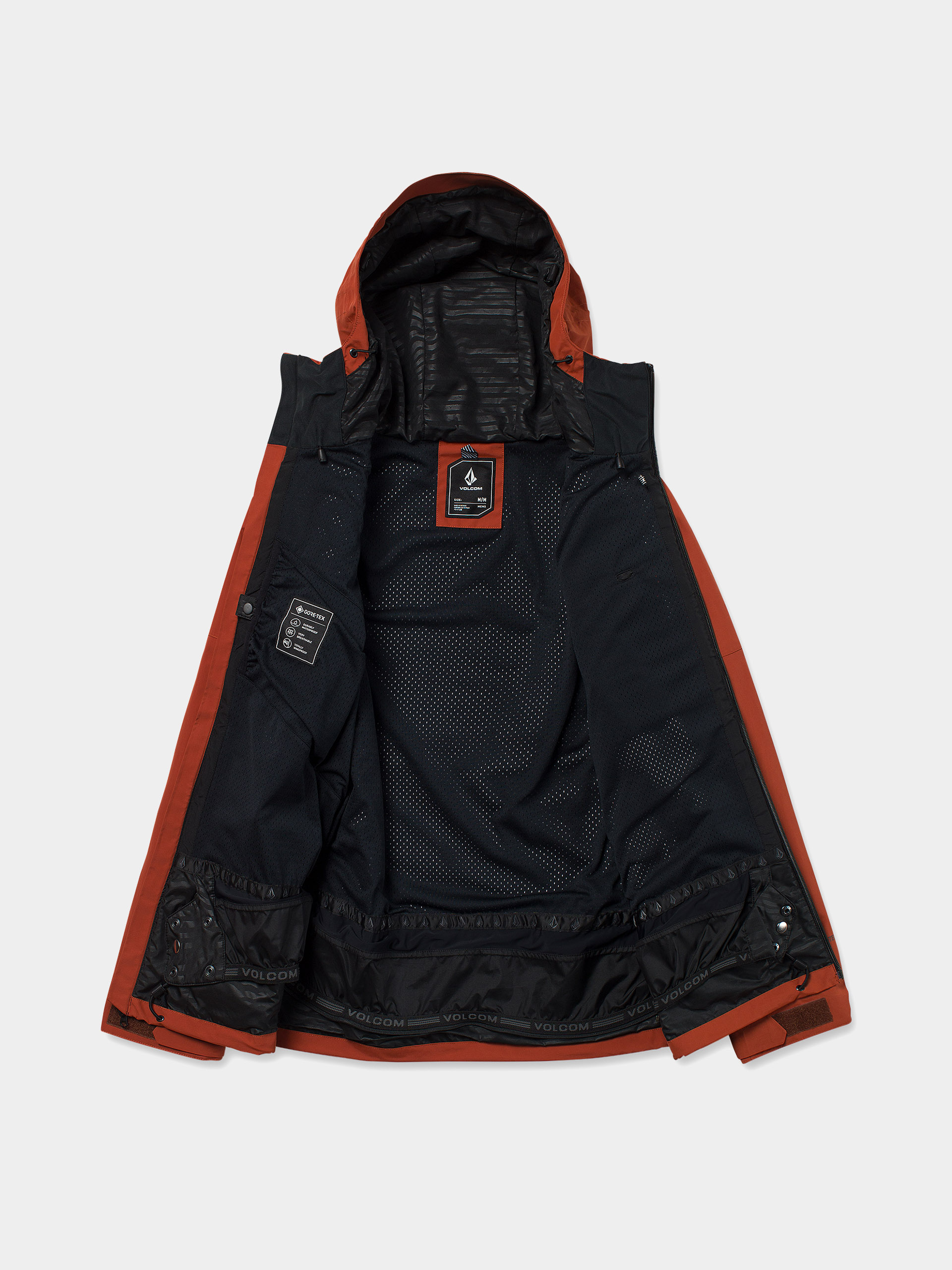 Чоловіча Сноубордична куртка Volcom L Gore Tex (burnt orange)
