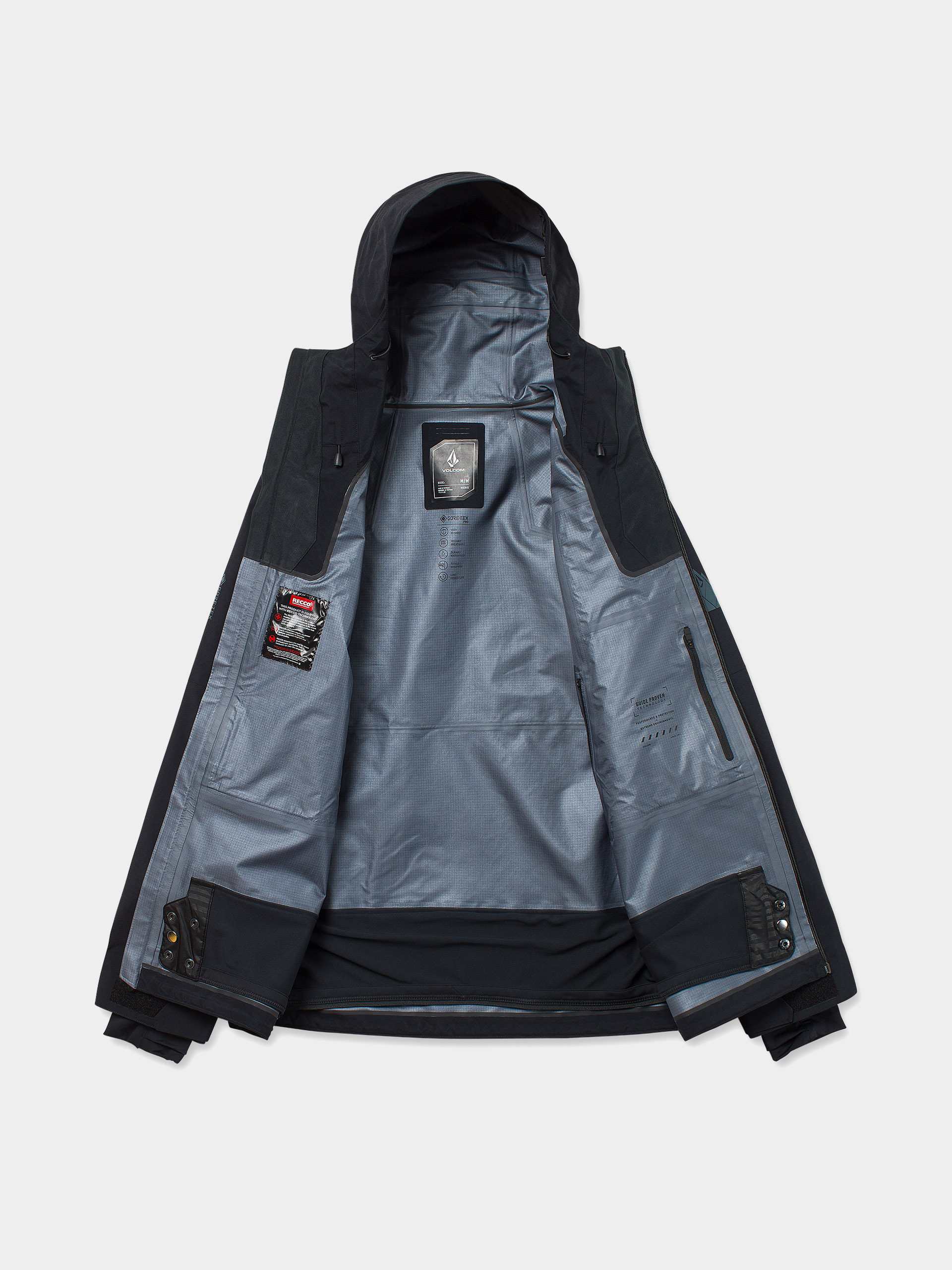 Чоловіча Сноубордична куртка Volcom Guch 3L Gore Tex Pro (black)