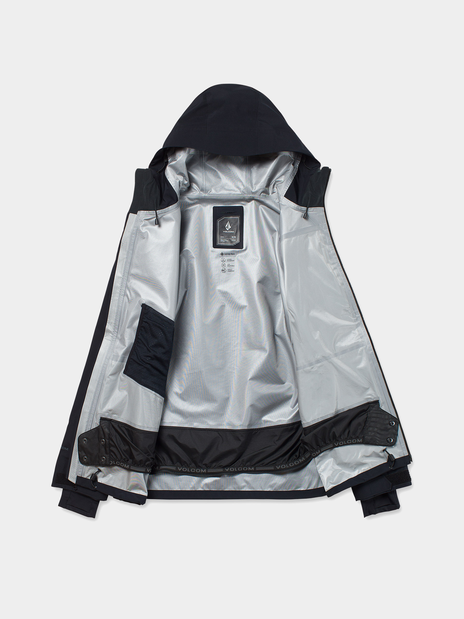 Чоловіча Сноубордична куртка Volcom Tester 3L Gore Tex (black)
