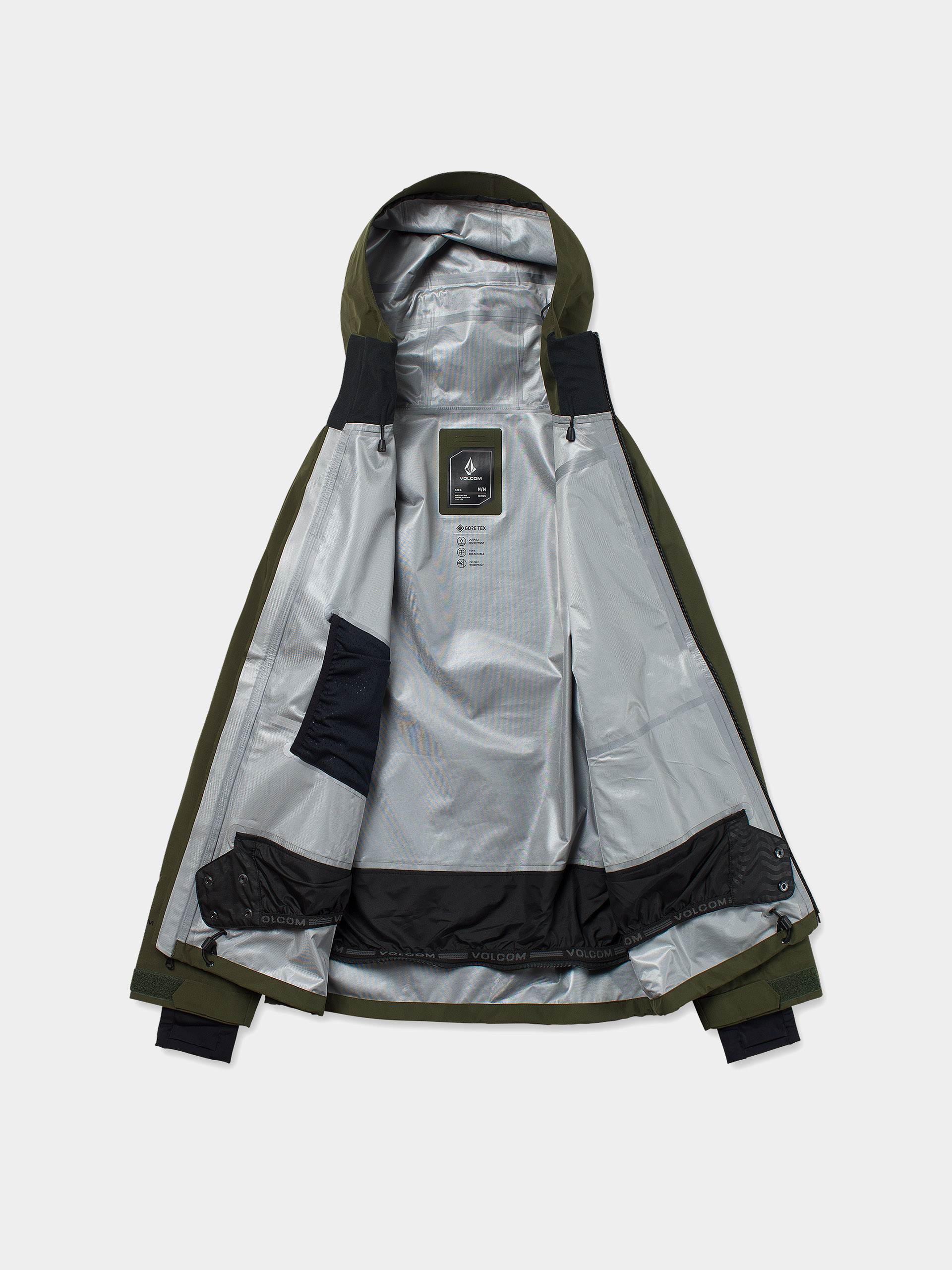 Чоловіча Сноубордична куртка Volcom Tester 3L Gore Tex (dark green)