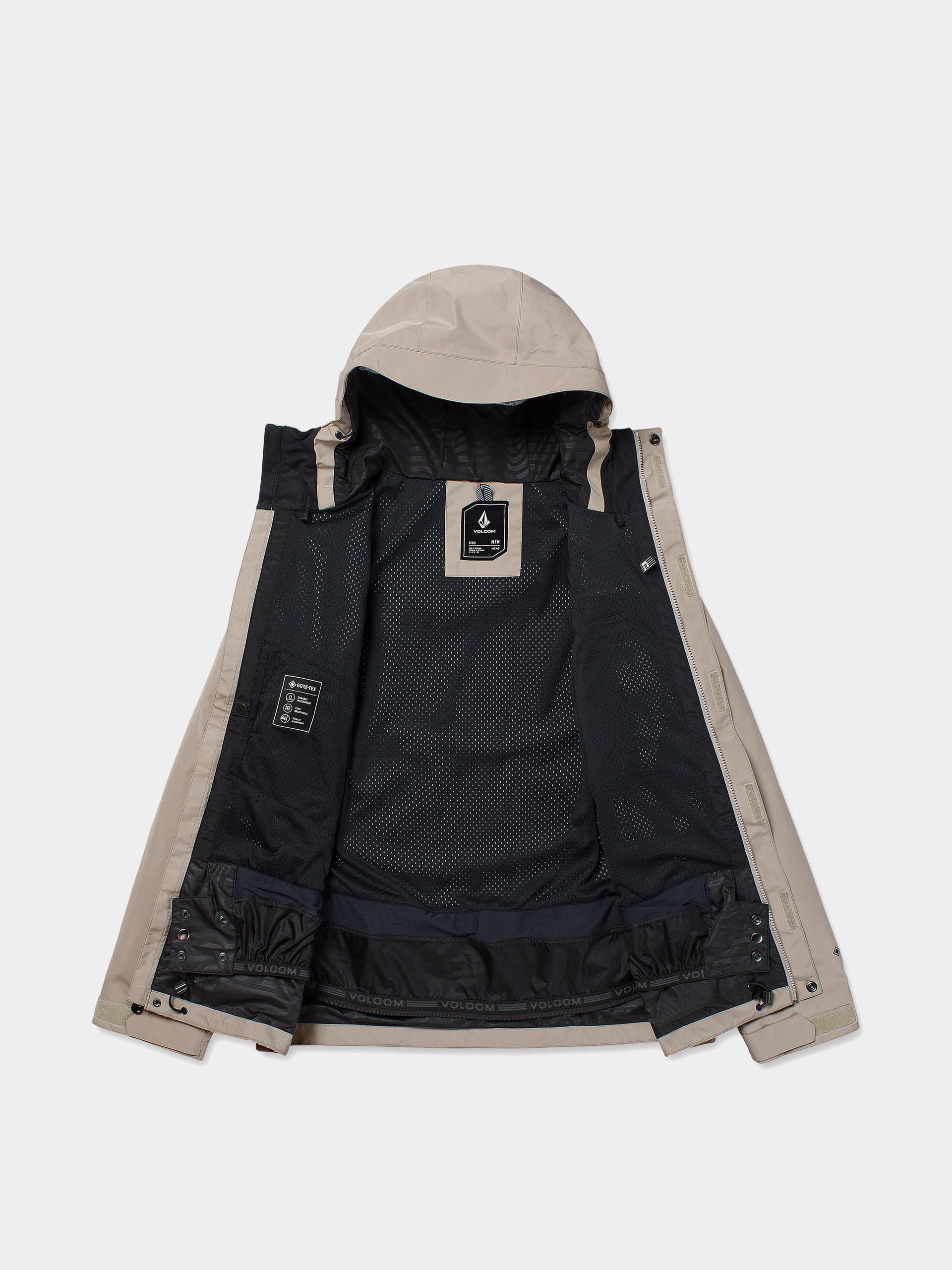 Чоловіча Сноубордична куртка Volcom Dua Ins Gore Tex (khaki)