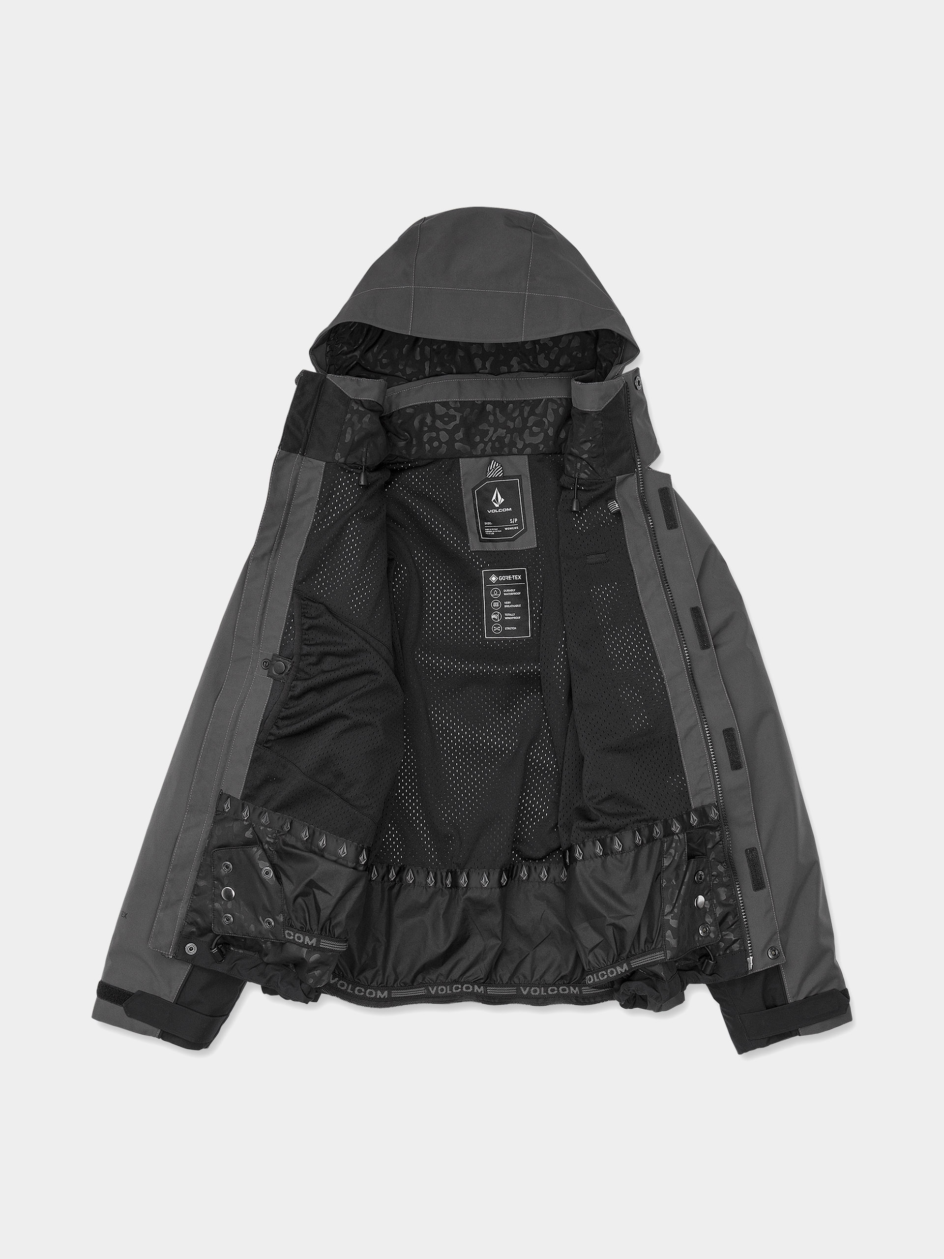 Жіноча Сноубордична куртка Volcom Yourfav Baggy Gore (dark grey)