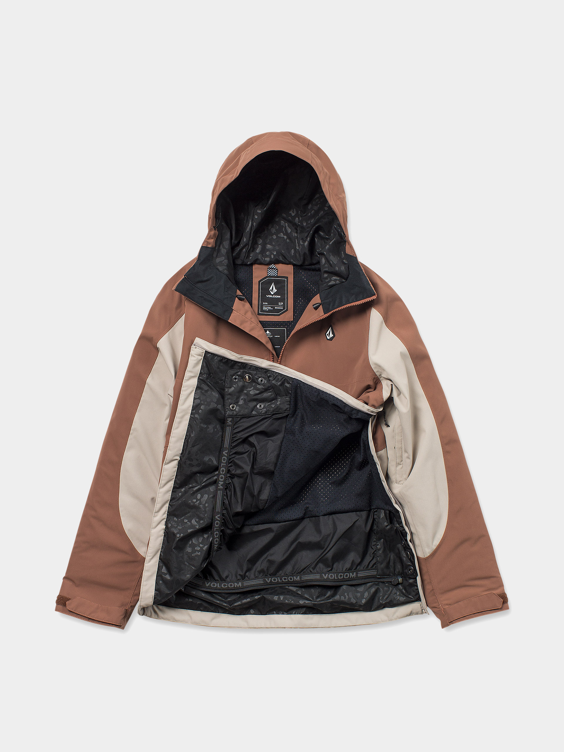 Жіноча Сноубордична куртка Volcom Harlan Pullover (desert taupe)