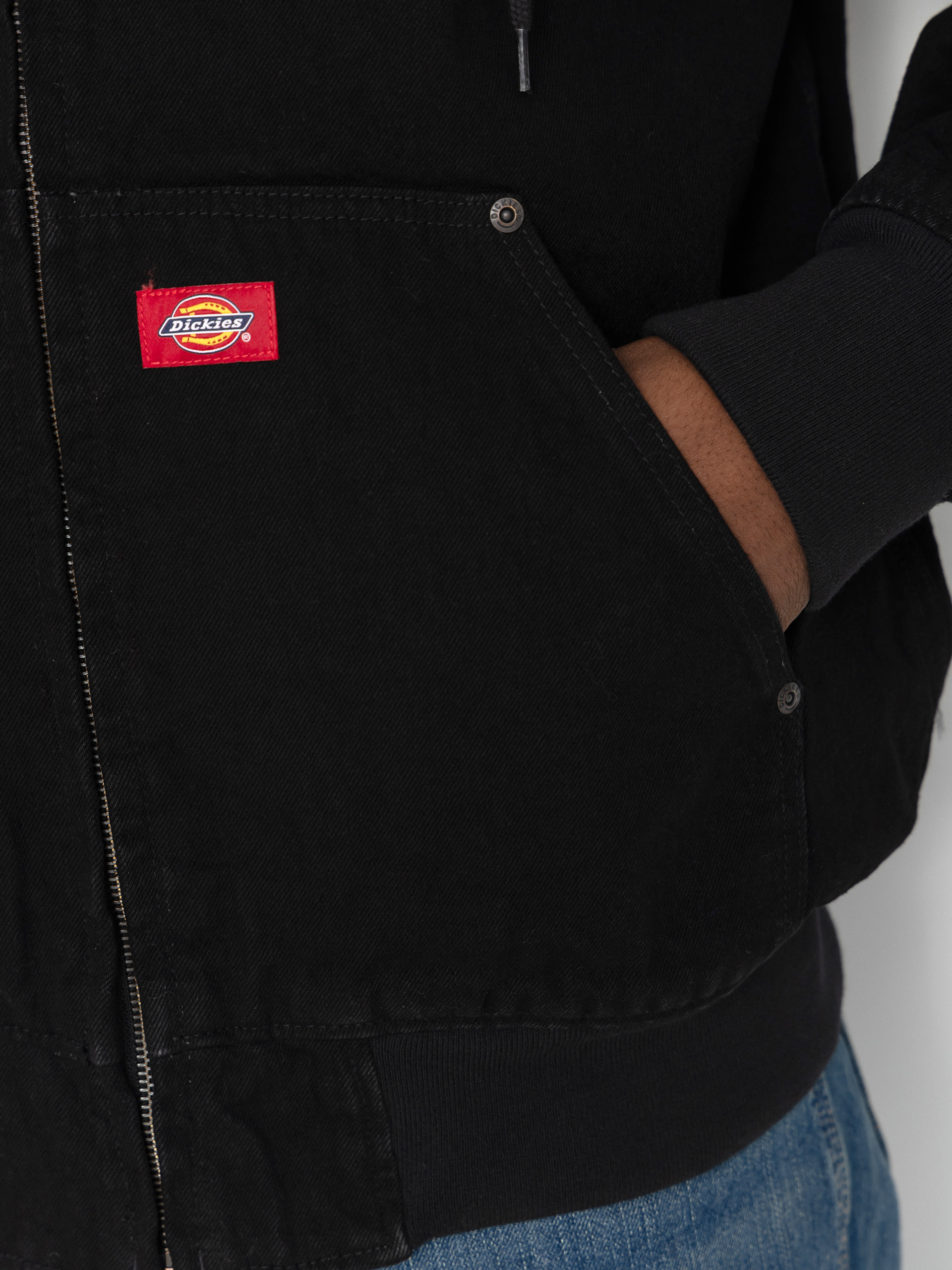 Куртка Dickies Hilham Lined Denim Hooded Bomber (black)