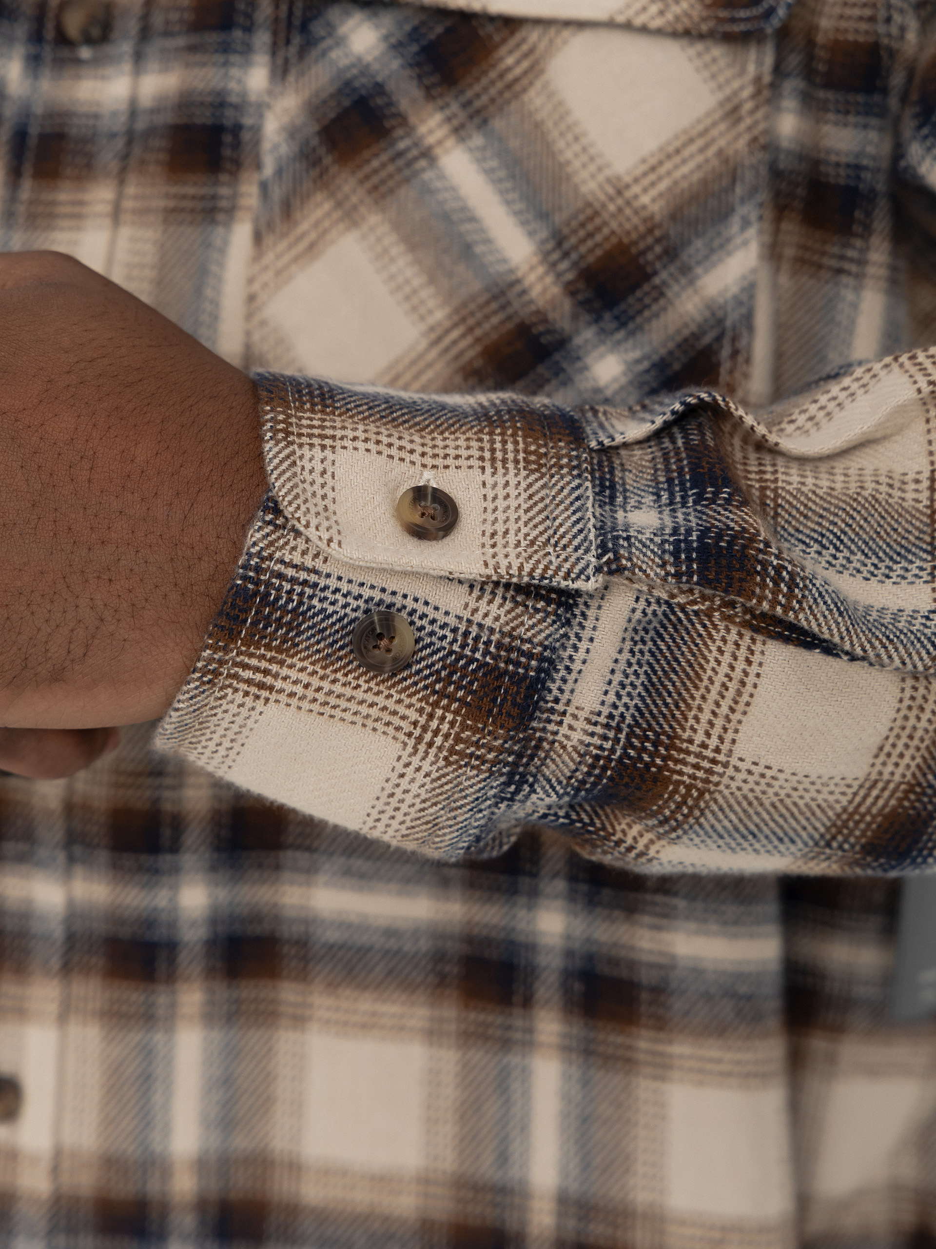 Сорочка Brixton Bowery Flannel Ls (soft brown plaid)