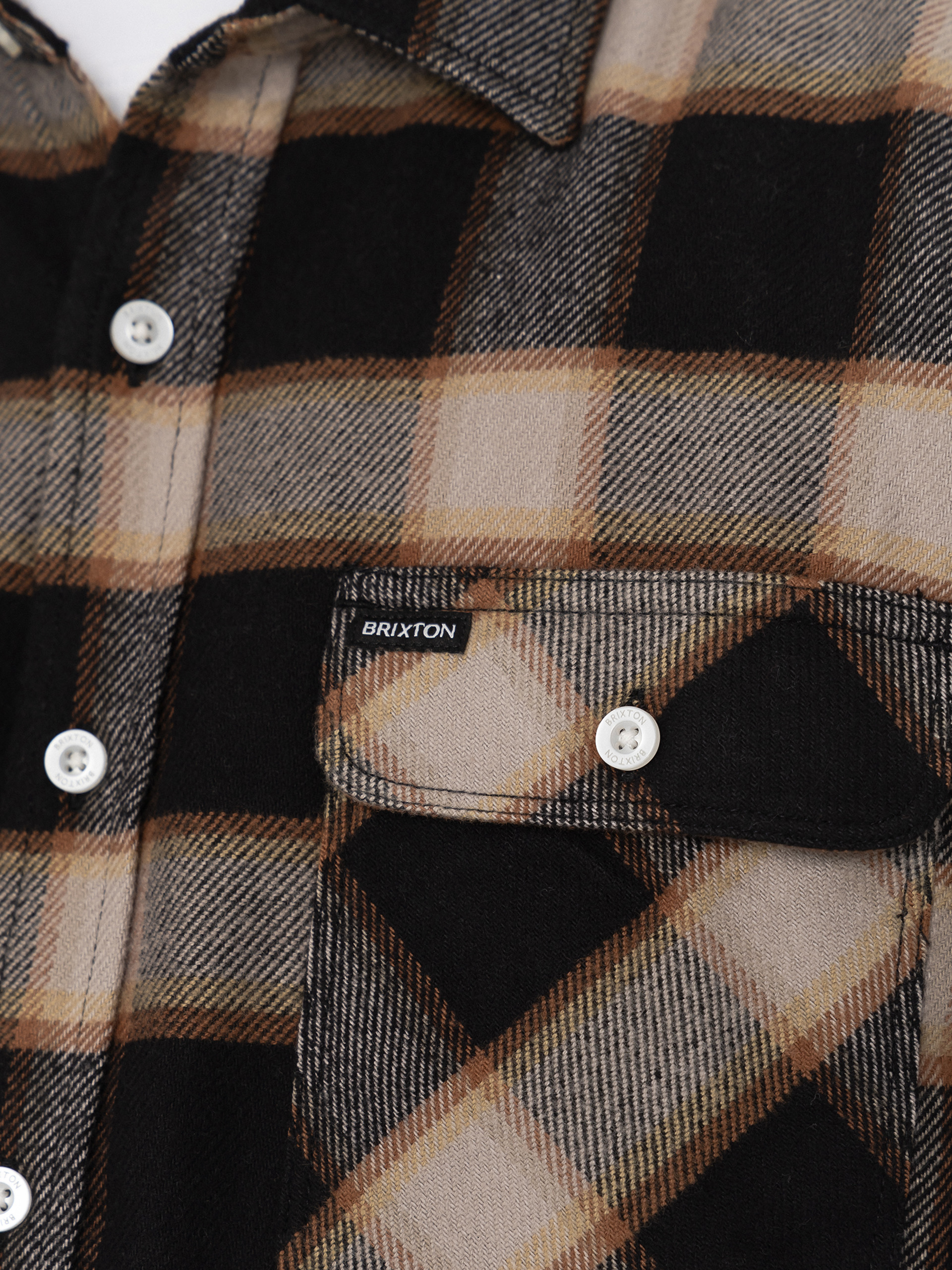 Сорочка Brixton Bowery Flannel (black/cream)