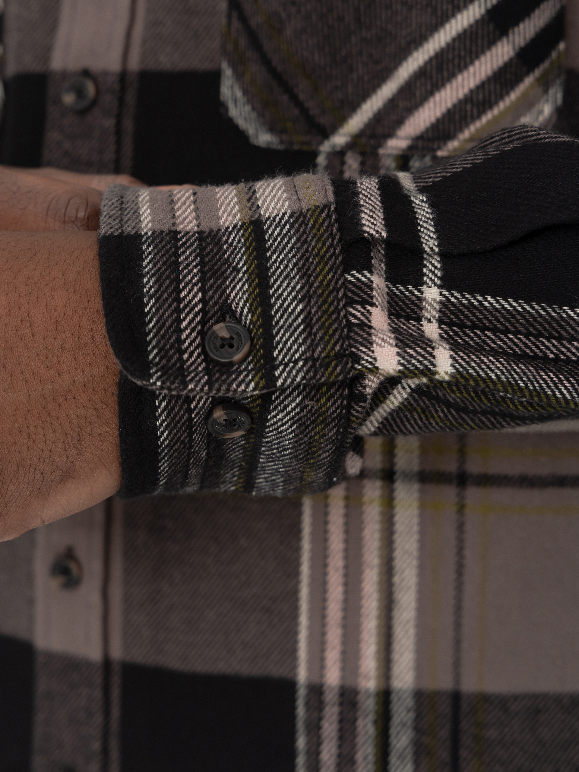 Сорочка Brixton Bowery Flannel Ls (black/multi)