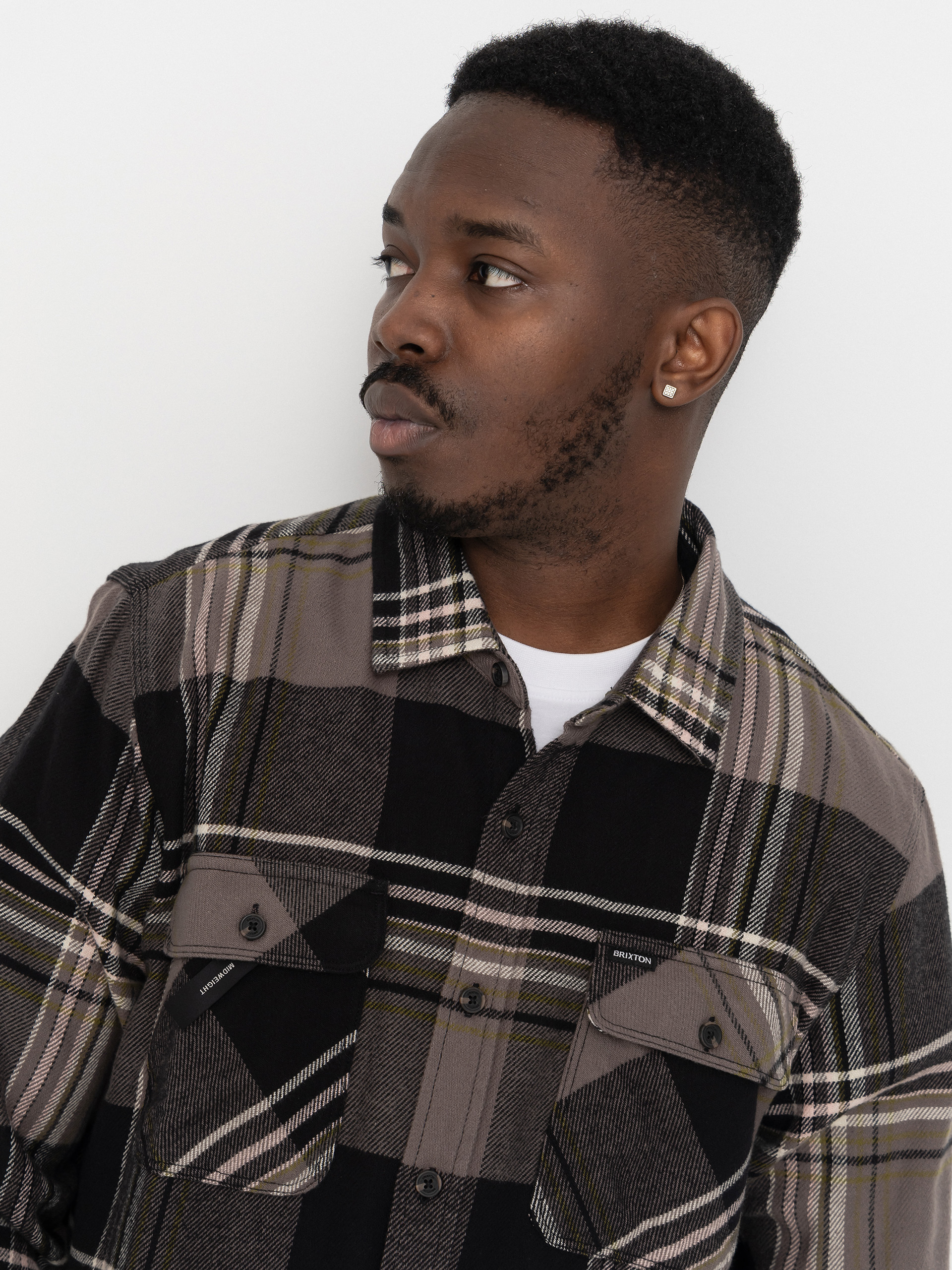 Сорочка Brixton Bowery Flannel Ls (black/multi)