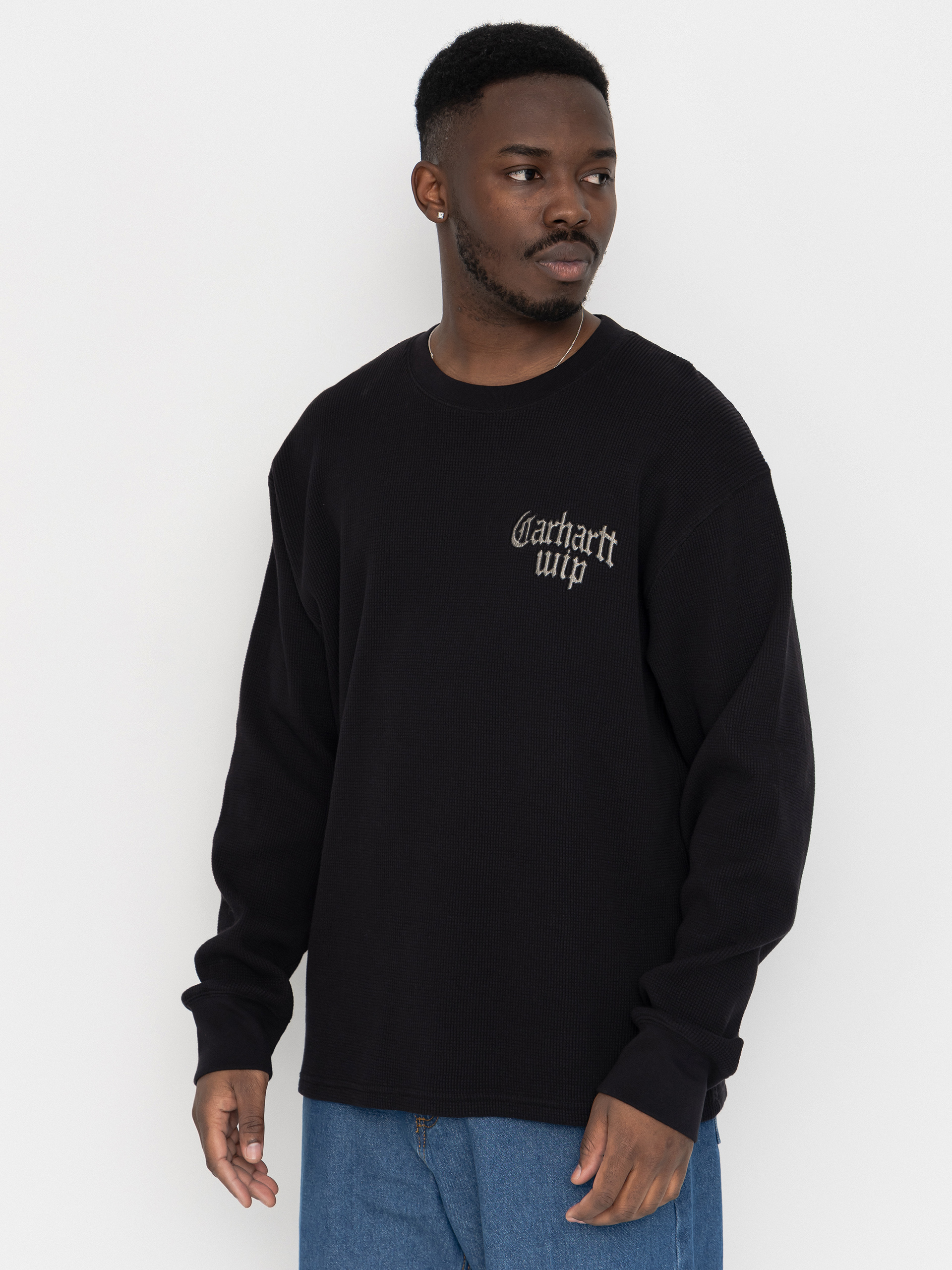 Лонгслів Carhartt WIP Blackletter Waffle