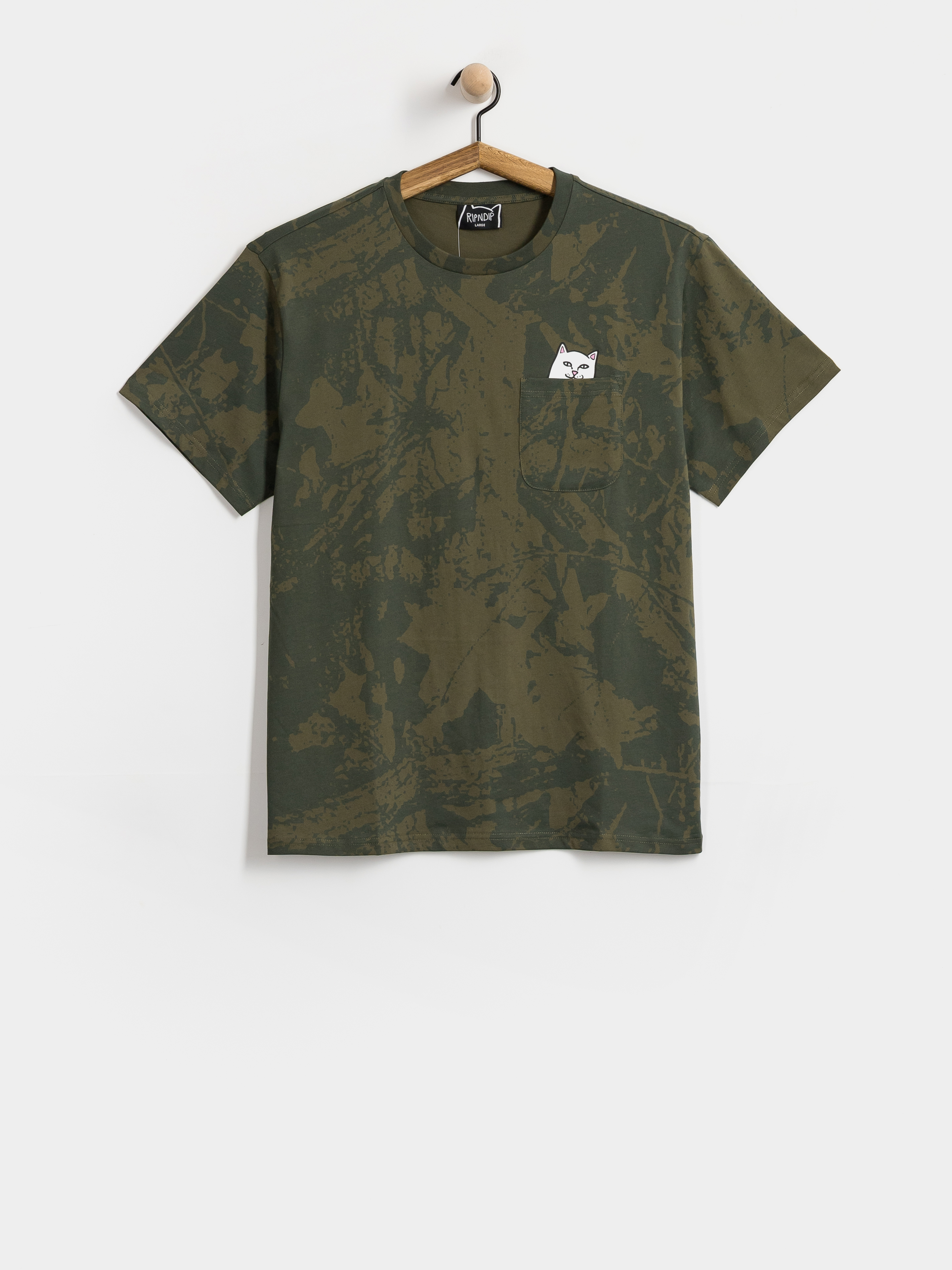 Футболка RipNDip Lord Nermal Pocket (forest camo)