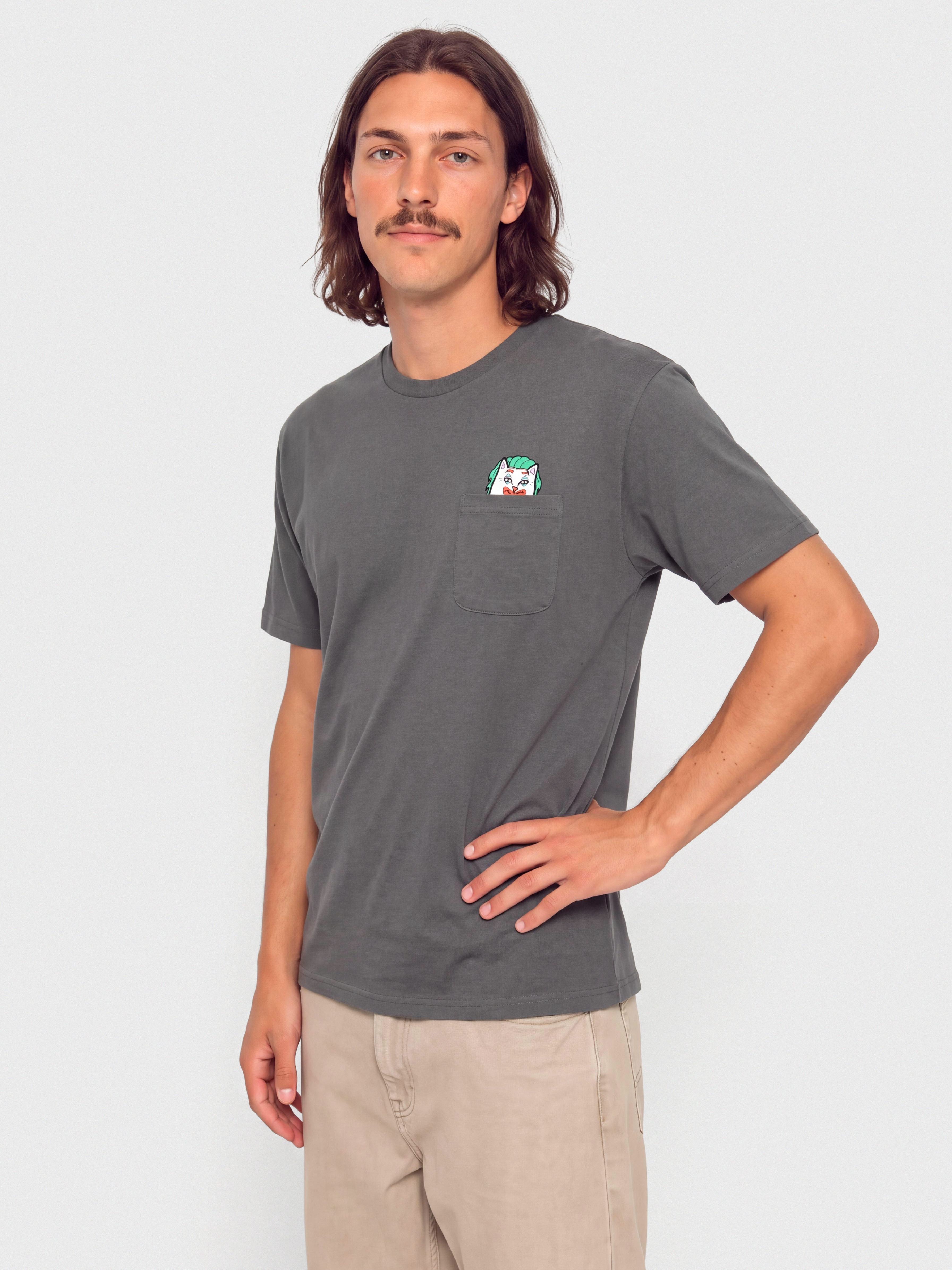 Футболка RipNDip Why So Nermal? Pocket (charcoal)