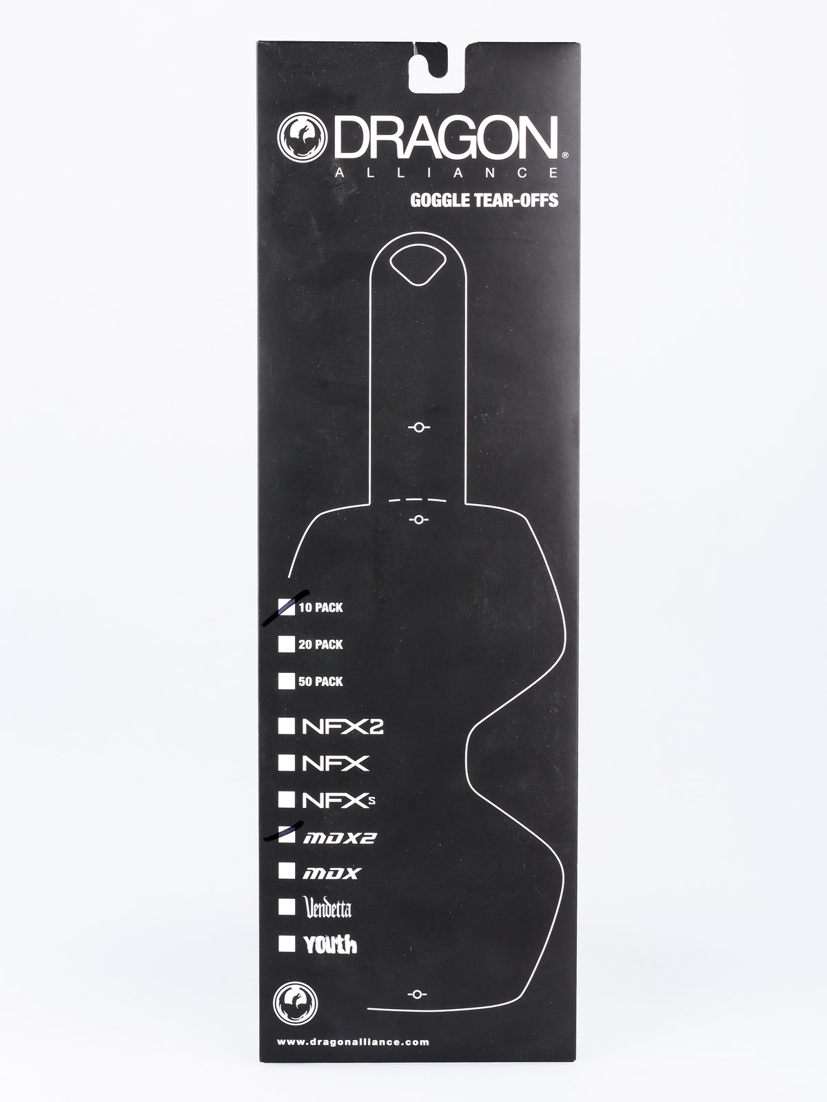 Захисні наклейки для лінз Dragon MDX2 (tear off 10 pack)