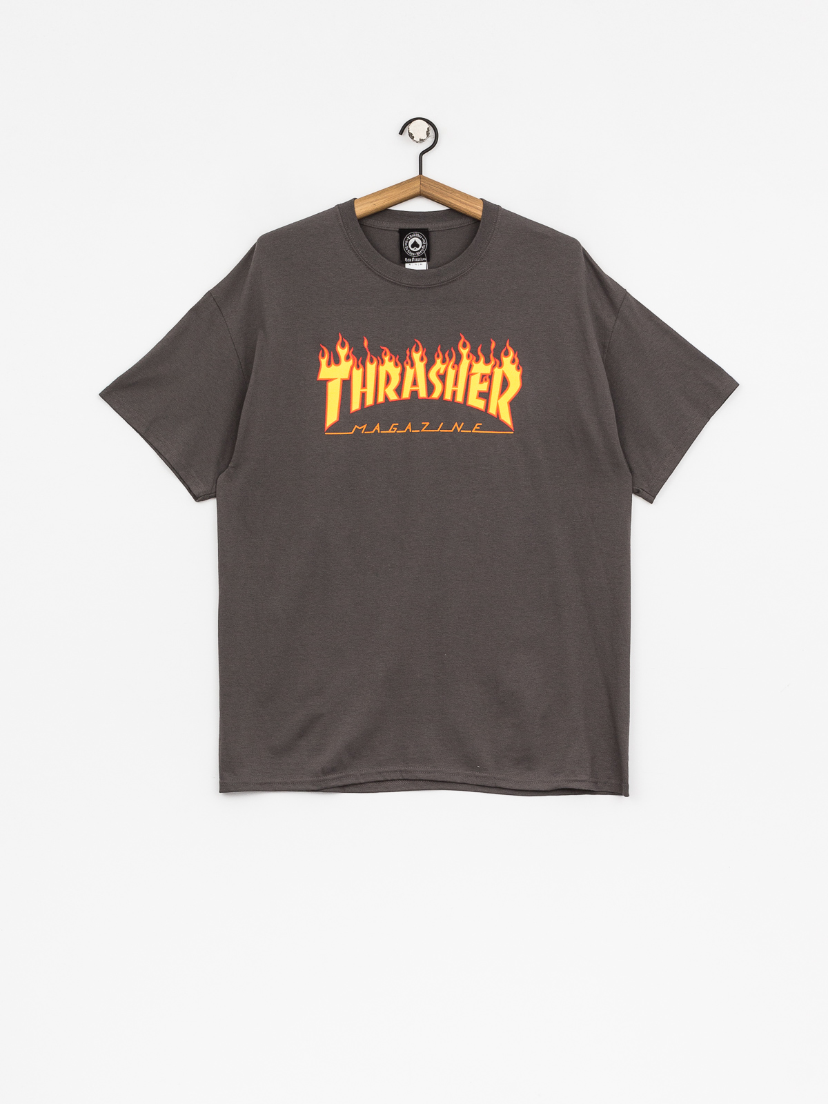Футболка Thrasher Flame Logo (charcoal grey)
