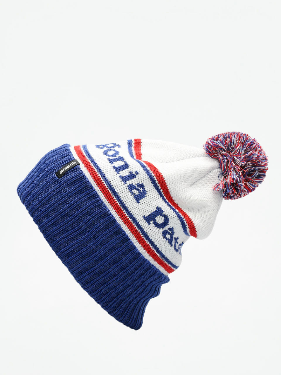 Шапка Patagonia Powder Town Beanie (park stripe viking blue)